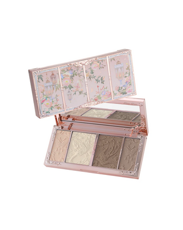 Палетка хайлайтер + контур + бронзер Flower Knows (Флавер Ноуз) Butterfly Cloud Collar Embossed Highlight & Contour Palette 16 г &mdash; 02 Tawny Tea 02 Tawny Tea фото