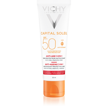 Сонцезахисний крем Vichy Capital Soleil Anti-Age SPF 50 для обличчя, 50 мл v2749-03 фото