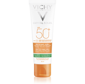 Сонцезахисний матуючий крем Vichy Capital Soleil Mattifying 3-in-1 SPF 50+, 50 мл v28849-03 фото